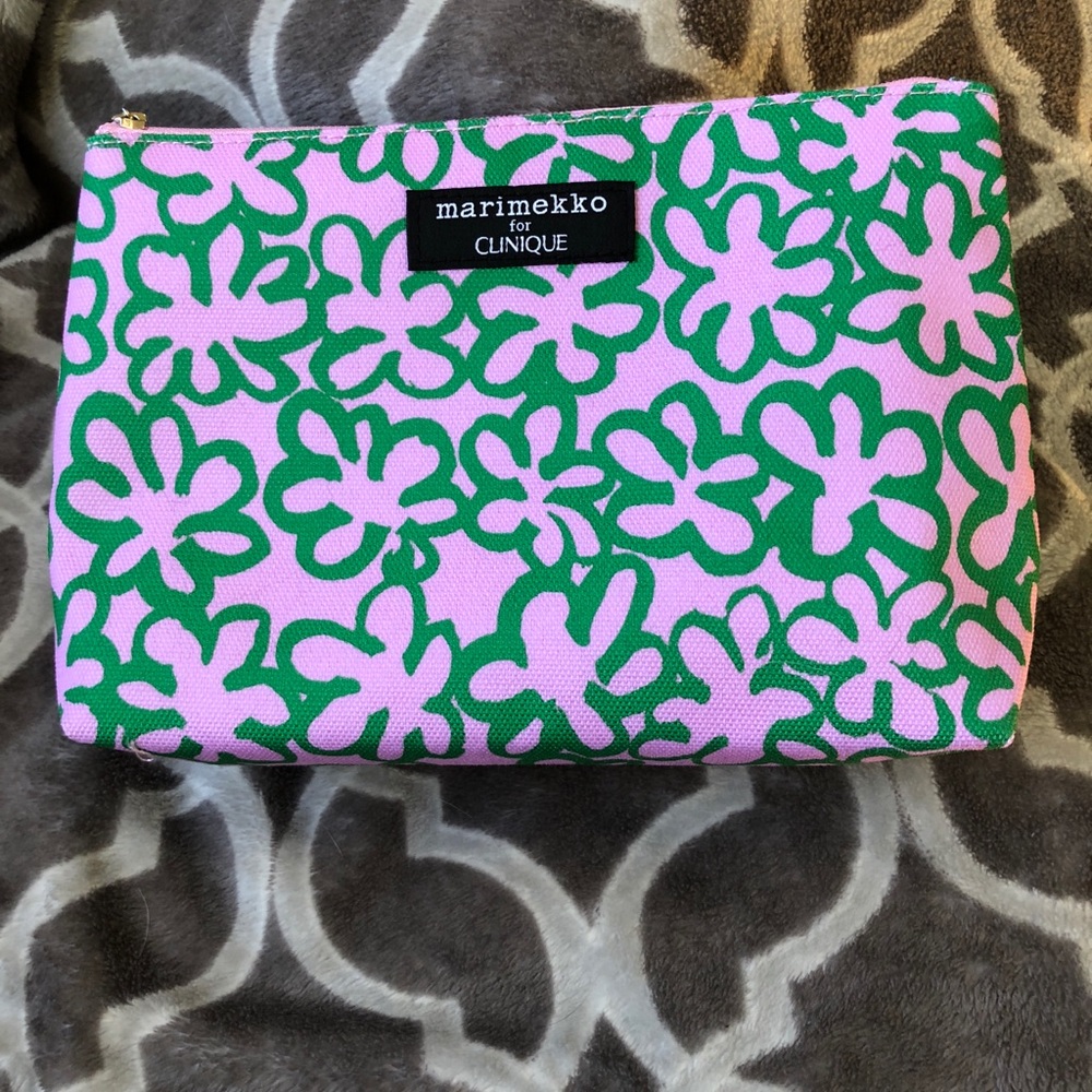 Clinique Travel Pouch with makeup NWOT